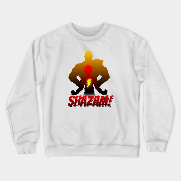 Shazam Gradient Silhouette Crewneck Sweatshirt by edbertguinto